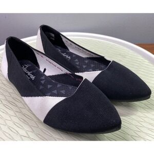 Skechers Cleo Women's Washable Knit Skimmers Love‎ Triangle Black/White Sz.8.5